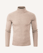 Jersey hombre cuello alto punto canalé manga larga - Tadeo