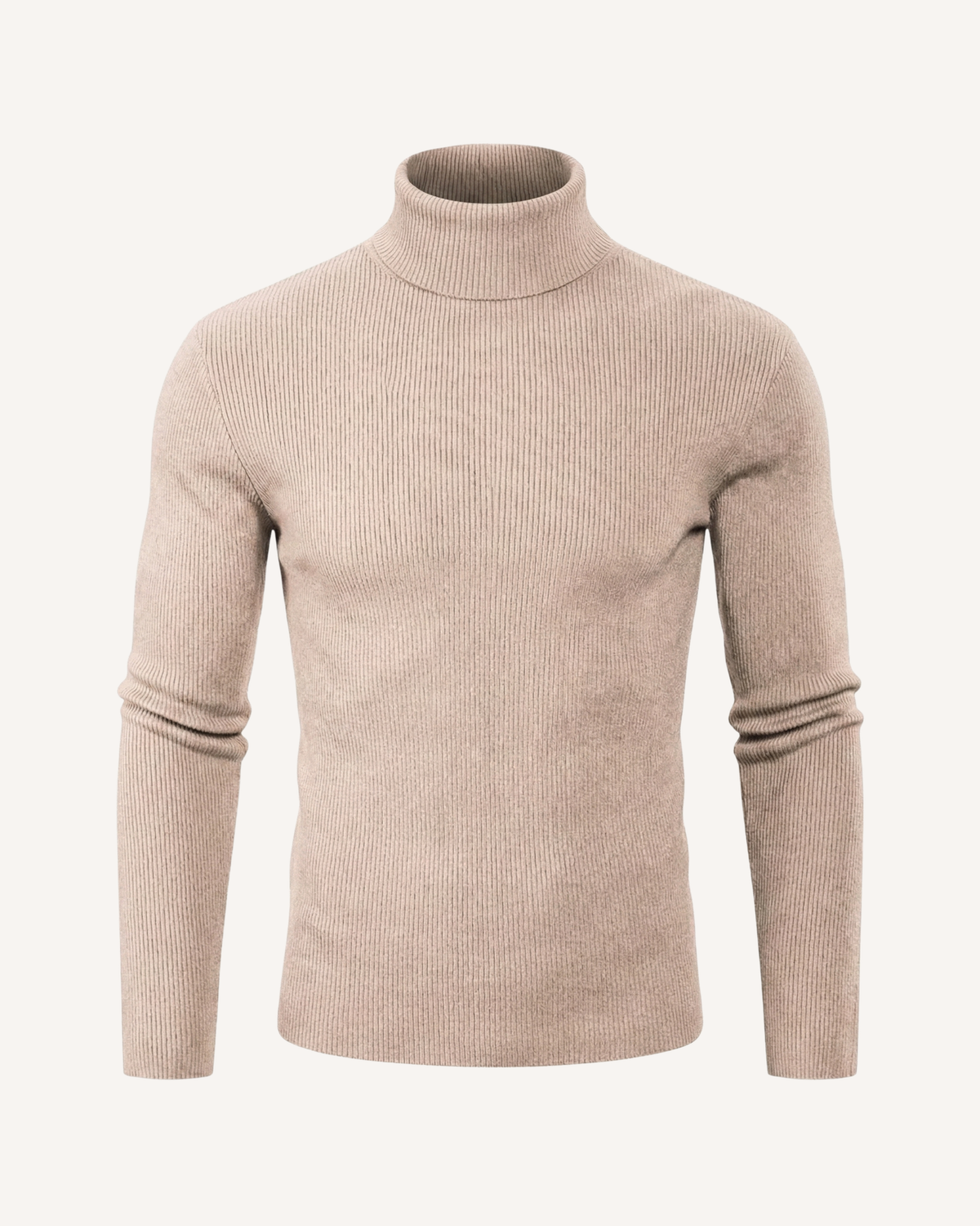 Jersey hombre cuello alto punto canalé manga larga - Tadeo