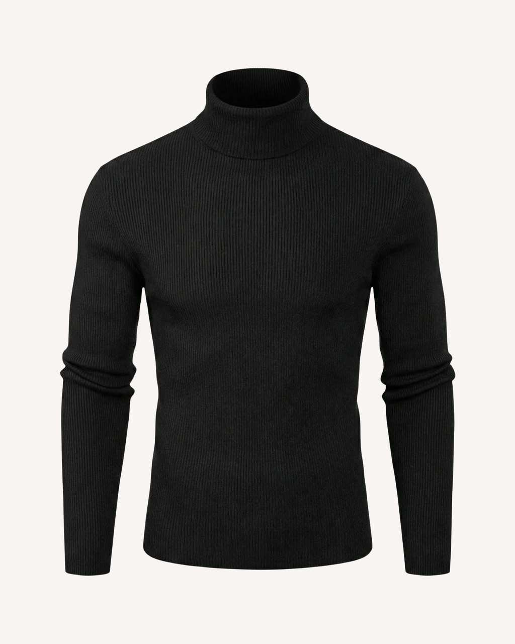Jersey hombre cuello alto punto canalé manga larga - Tadeo
