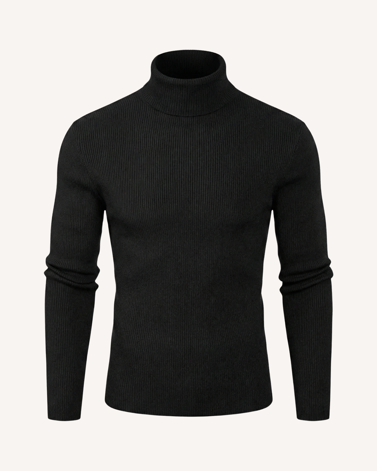 Jersey hombre cuello alto punto canalé manga larga - Tadeo