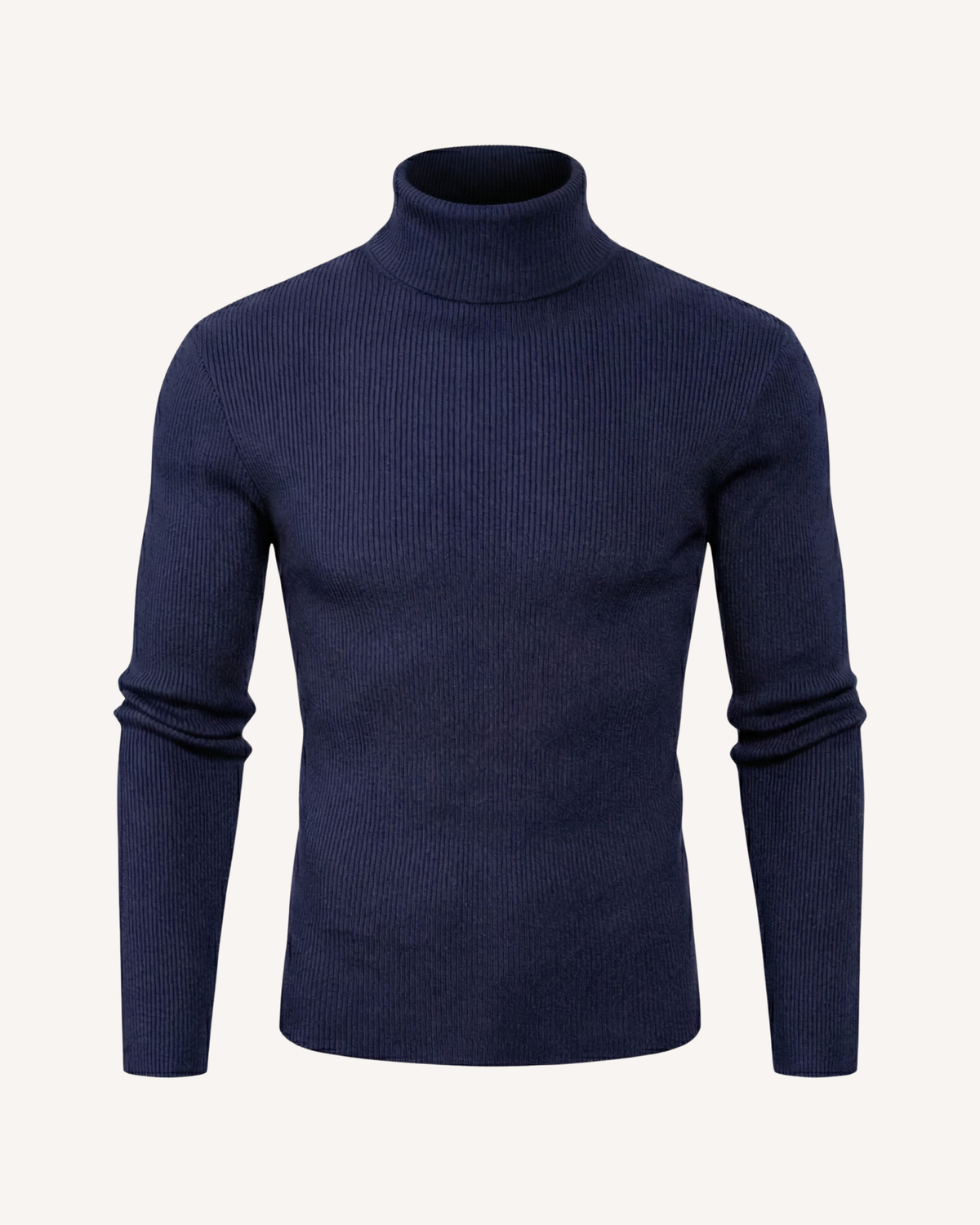 Jersey hombre cuello alto punto canalé manga larga - Tadeo