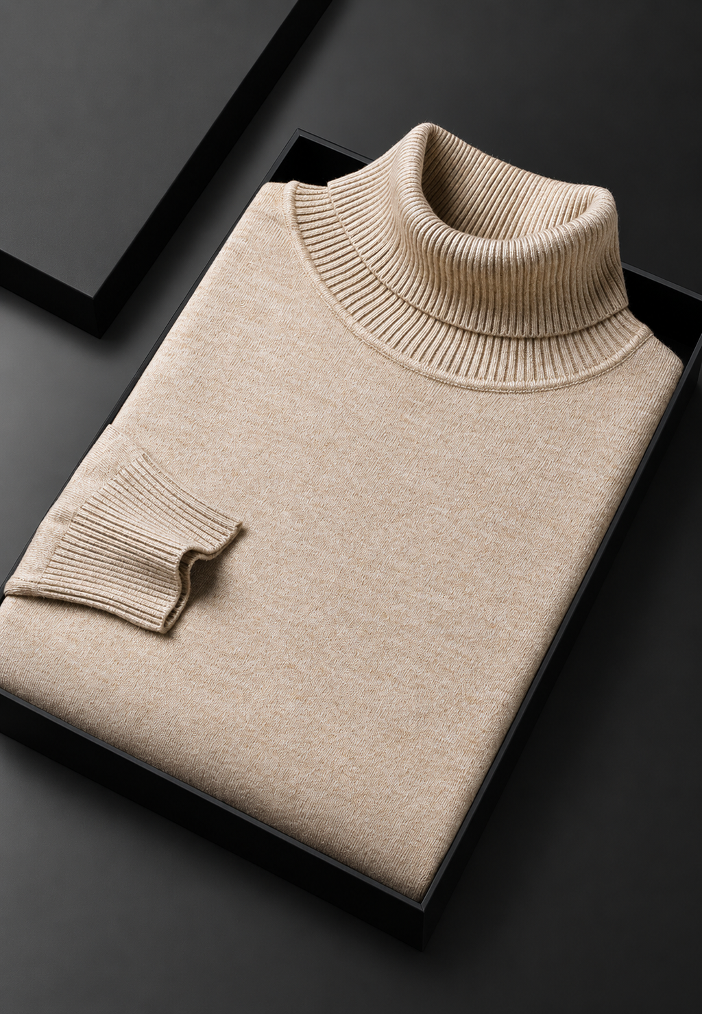 Jersey hombre cuello alto punto liso manga larga - Savio