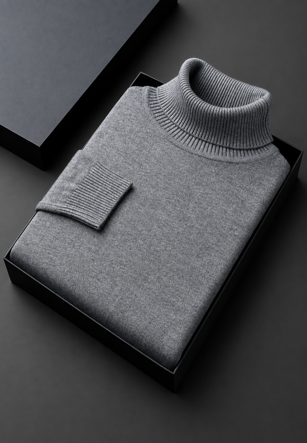 Jersey hombre cuello alto punto liso manga larga - Savio