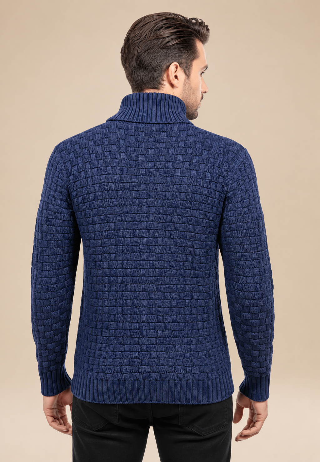 Jersey hombre cuello chal botones punto texturizado - Hadrian