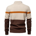 Jersey de punto con media cremallera y rayas - Aurel