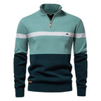 Jersey de punto con media cremallera y rayas - Aurel