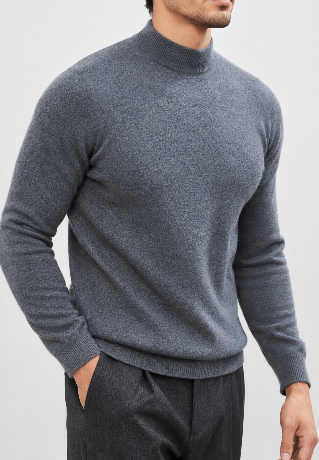 Jersey de punto fino con cuello alto - Émeric