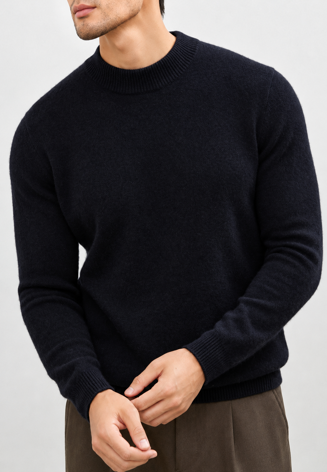 Jersey de punto fino con cuello alto - Émeric