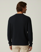 Jersey hombre cuello redondo punto canalé manga larga - Evren