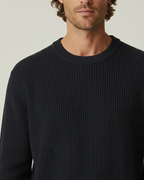 Jersey hombre cuello redondo punto canalé manga larga - Evren