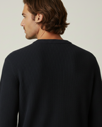 Jersey hombre cuello redondo punto canalé manga larga - Evren