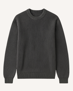 Jersey hombre cuello redondo punto canalé manga larga - Evren