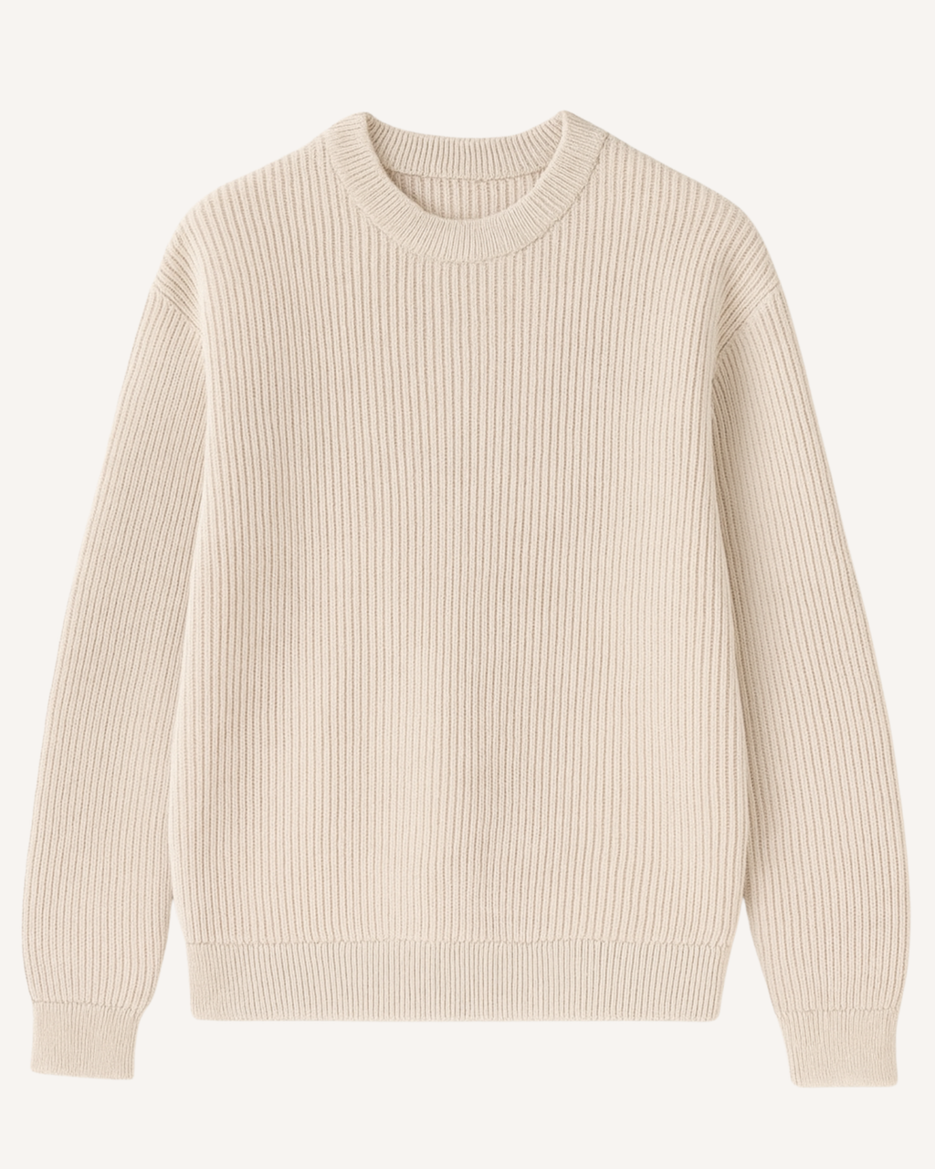 Jersey hombre cuello redondo punto canalé manga larga - Evren