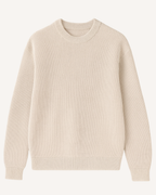 Jersey hombre cuello redondo punto canalé manga larga - Evren