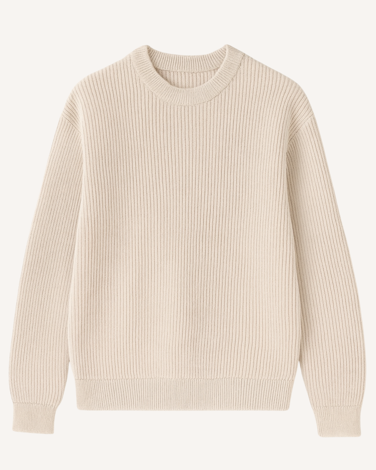 Jersey hombre cuello redondo punto canalé manga larga - Evren