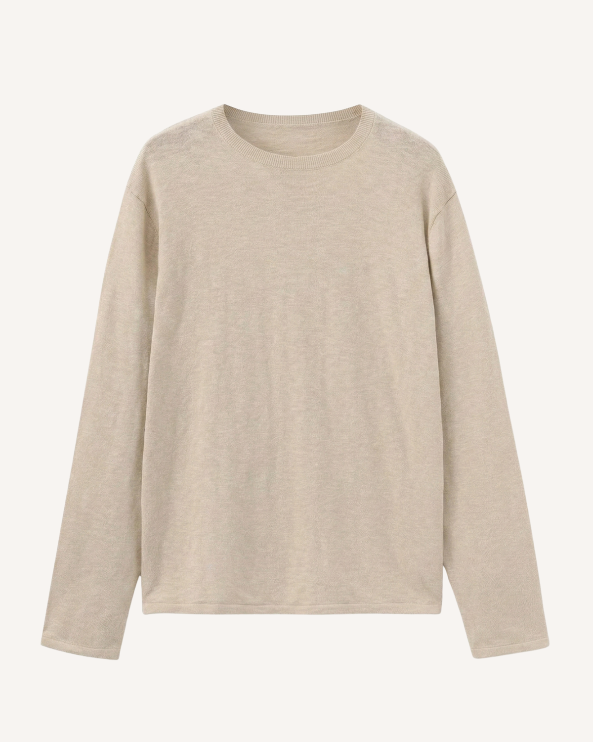Jersey hombre cuello redondo punto fino manga larga - Ciro
