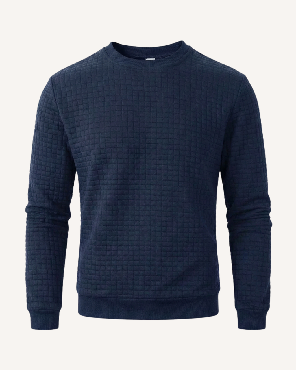 Jersey hombre cuello redondo punto gofrado manga larga - Loris