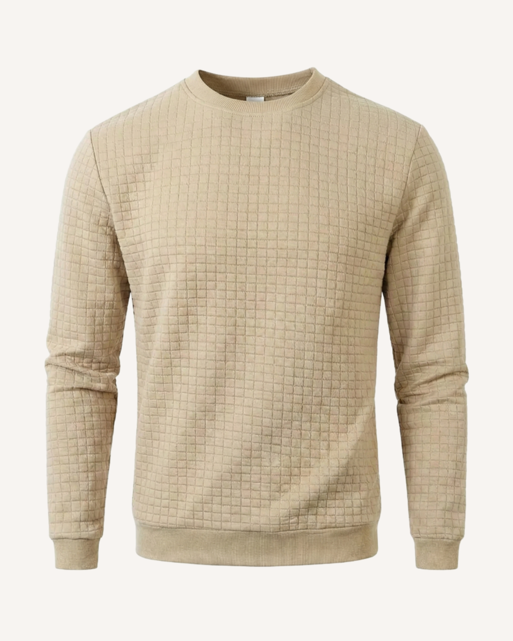 Jersey hombre cuello redondo punto gofrado manga larga - Loris