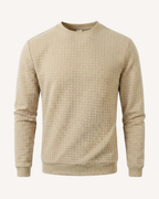 Jersey hombre cuello redondo punto gofrado manga larga - Loris