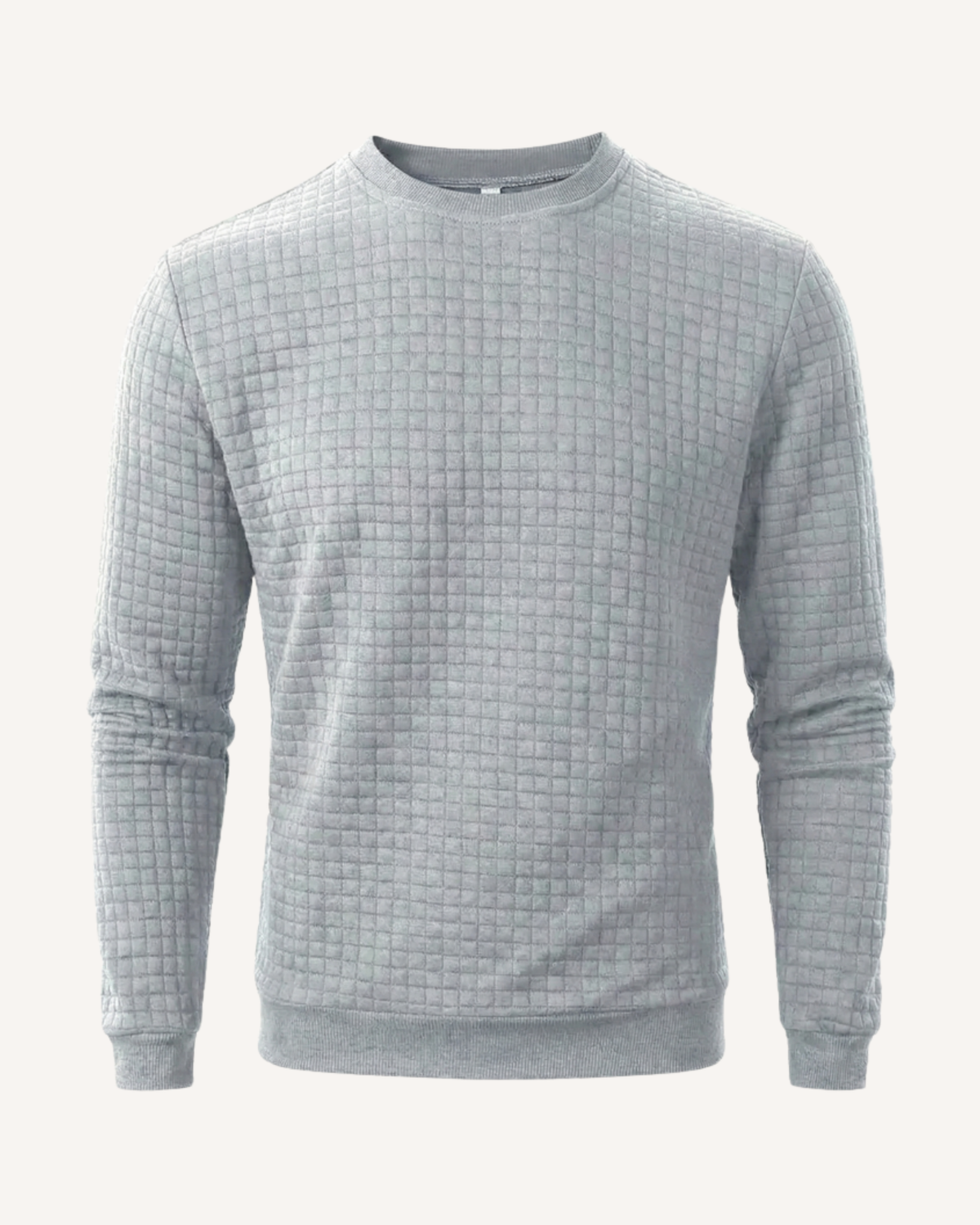Jersey hombre cuello redondo punto gofrado manga larga - Loris