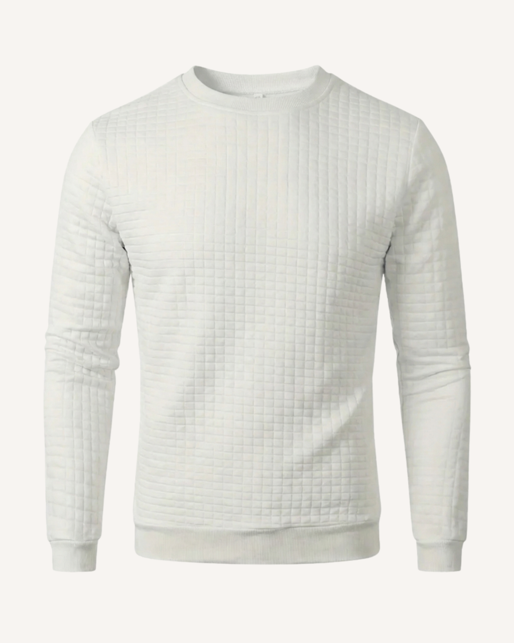 Jersey hombre cuello redondo punto gofrado manga larga - Loris