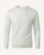 Jersey hombre cuello redondo punto gofrado manga larga - Loris