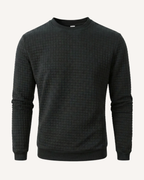 Jersey hombre cuello redondo punto gofrado manga larga - Loris
