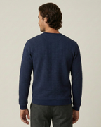 Jersey hombre cuello redondo punto gofrado manga larga - Loris