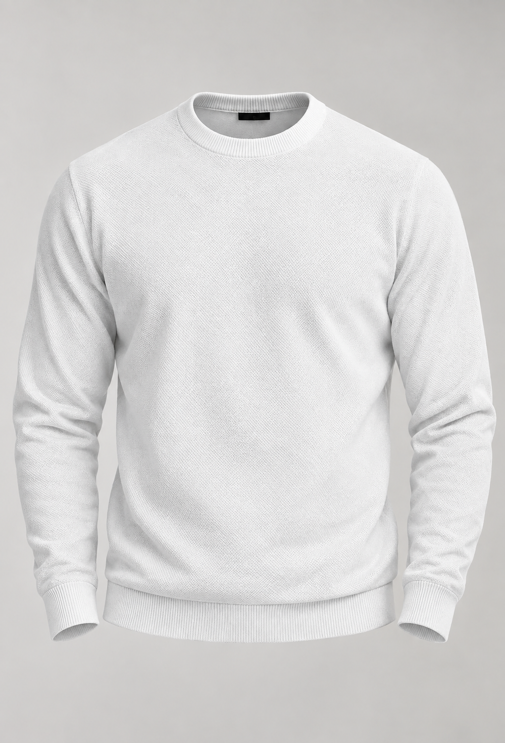 Jersey hombre cuello redondo punto liso manga larga - Nikolai