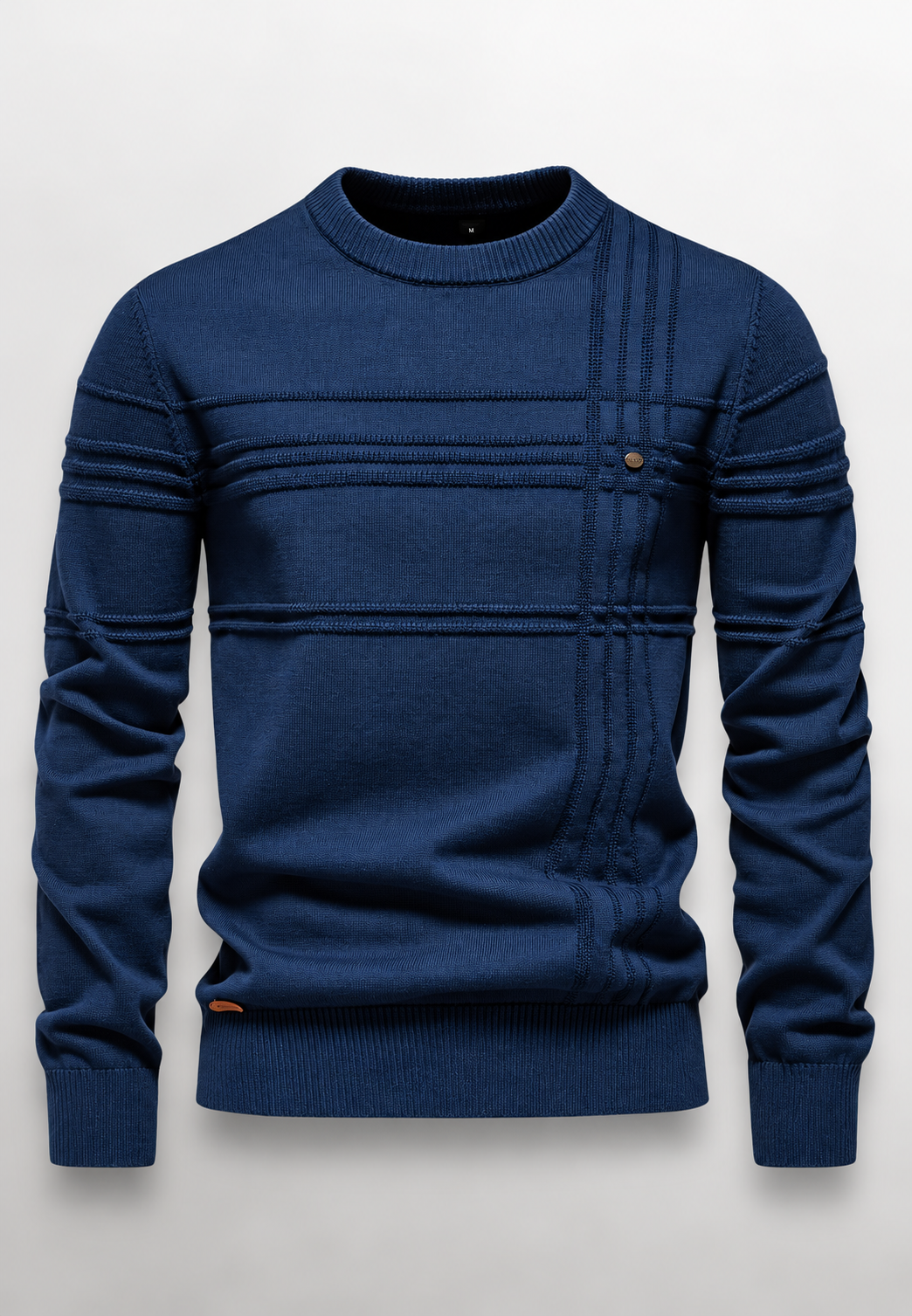 Jersey hombre cuello redondo punto texturizado líneas en relieve - Silas