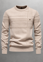 Jersey hombre cuello redondo punto texturizado líneas en relieve - Silas