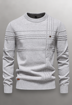 Jersey hombre cuello redondo punto texturizado líneas en relieve - Silas