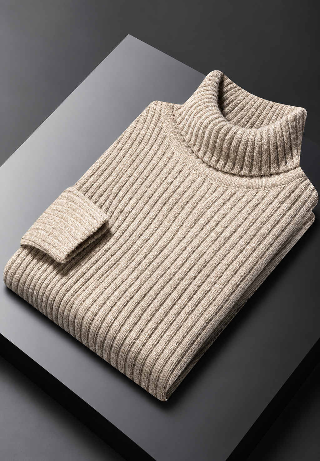 Jersey hombre cuello vuelto punto canalé textura marcada - Nereo