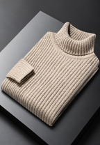 Jersey hombre cuello vuelto punto canalé textura marcada - Nereo
