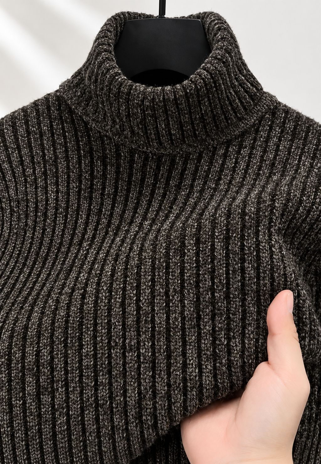Jersey hombre cuello vuelto punto canalé textura marcada - Nereo