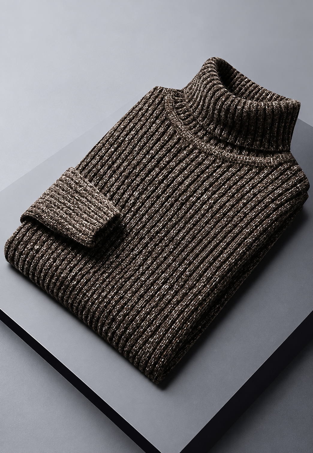 Jersey hombre cuello vuelto punto canalé textura marcada - Nereo