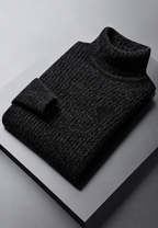 Jersey hombre cuello vuelto punto canalé textura marcada - Nereo