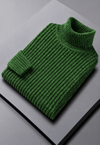 Jersey hombre cuello vuelto punto canalé textura marcada - Nereo