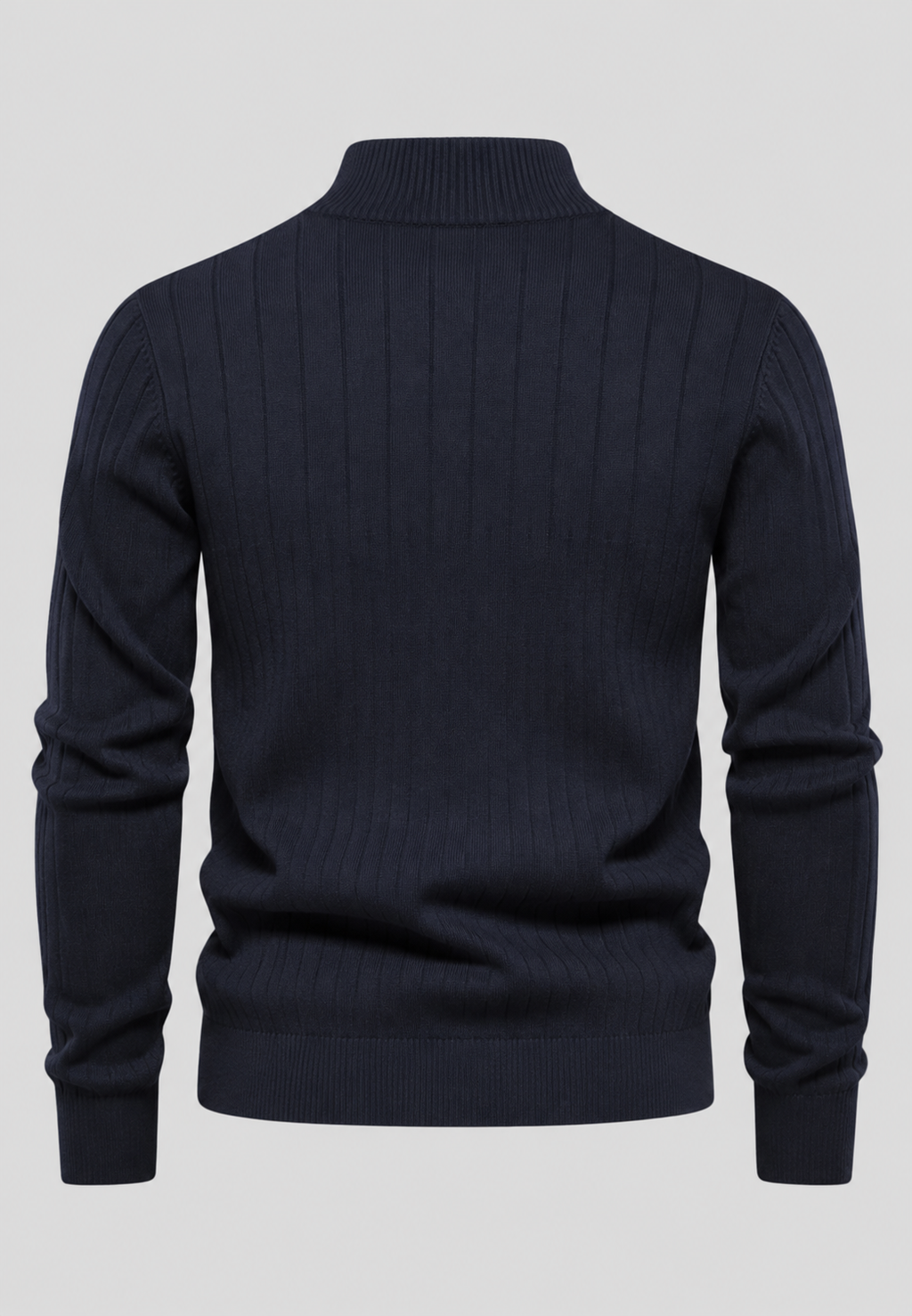 Jersey hombre media cremallera cuello alto canalé - Mikkel