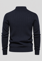Jersey hombre media cremallera cuello alto canalé - Mikkel