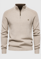Jersey hombre media cremallera cuello alto manga raglán - Leif