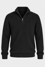 Jersey hombre media cremallera punto acanalado cuello alto - Stellan