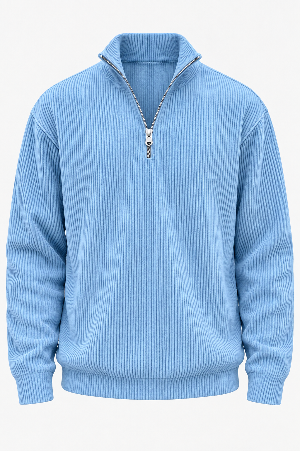 Jersey hombre media cremallera textura acanalada - Leander
