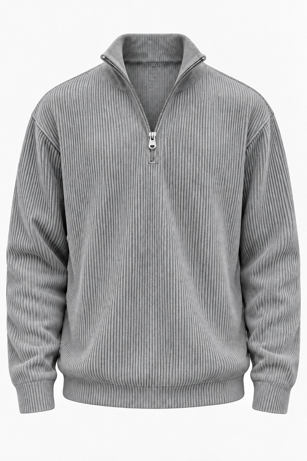 Jersey hombre media cremallera textura acanalada - Leander