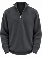 Jersey hombre media cremallera textura acanalada - Leander