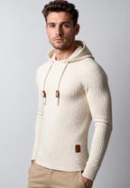 Jersey hombre punto texturizado capucha ajustable - Ciro