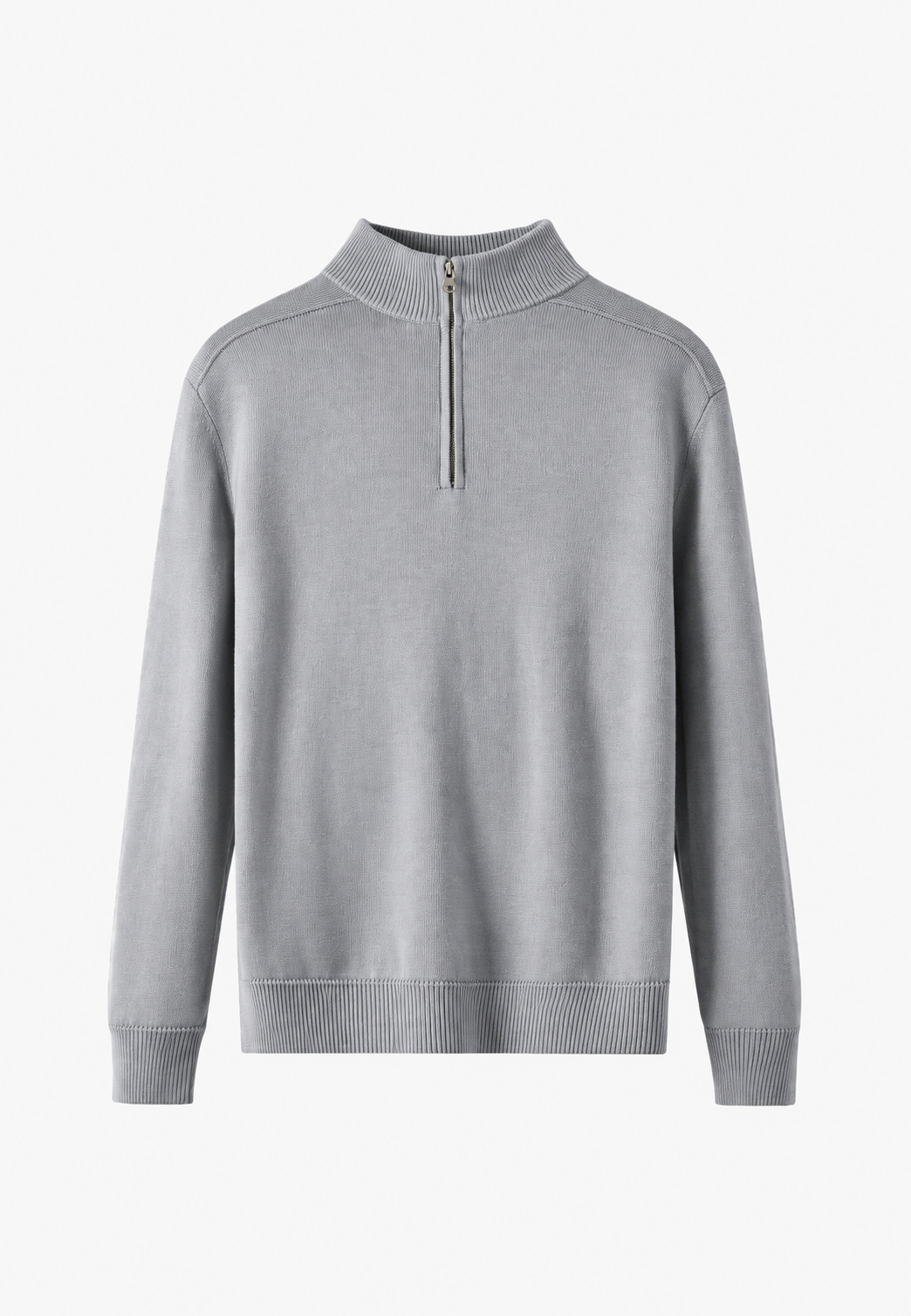 Jersey lana merino hombre media cremallera cuello alto - Florent