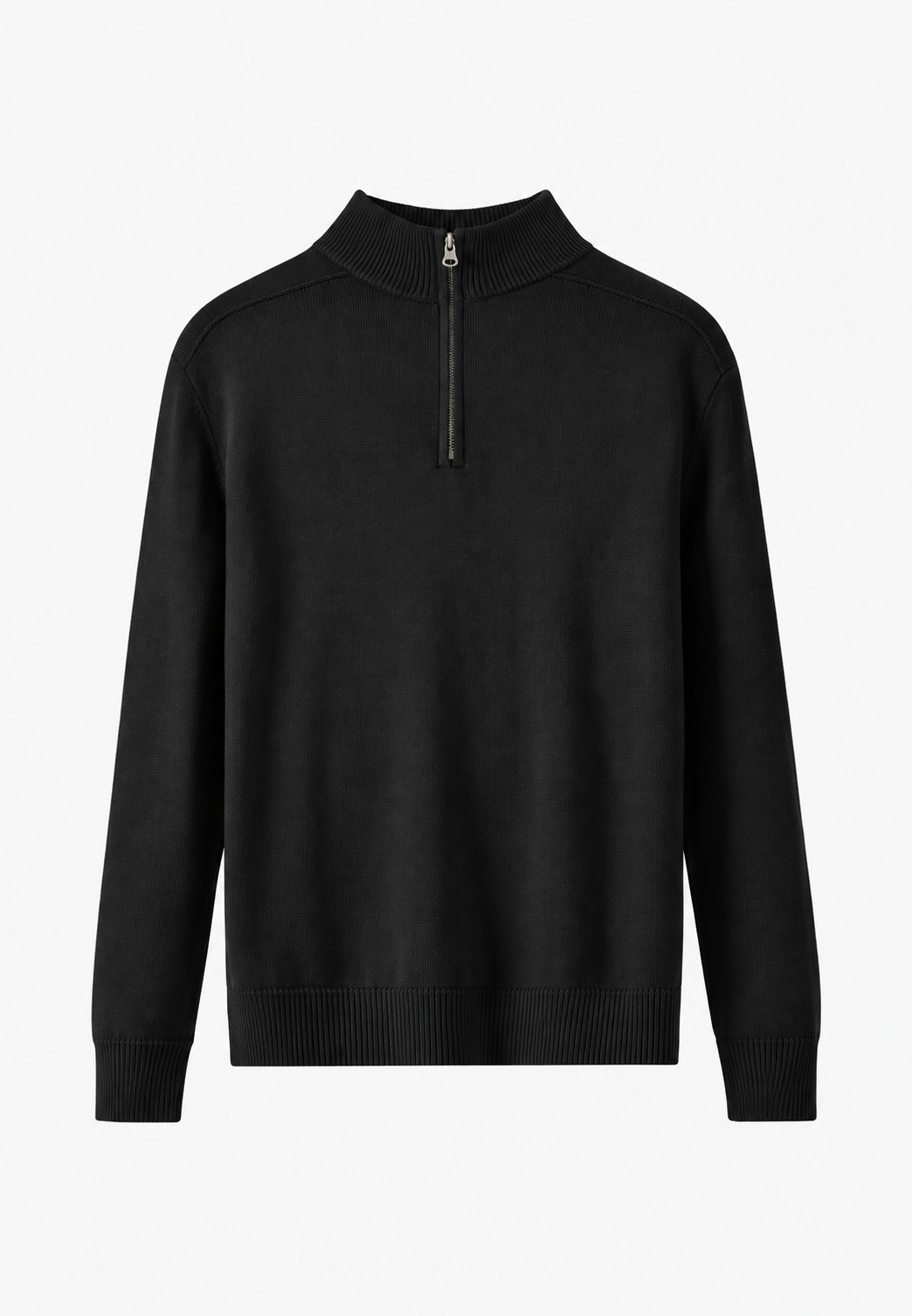 Jersey lana merino hombre media cremallera cuello alto - Florent