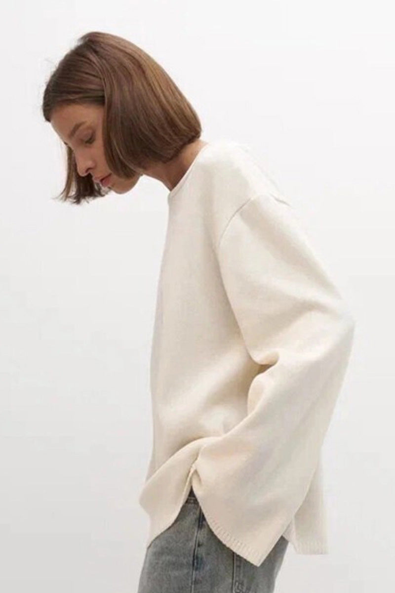 Jersey mujer oversize espalda abierta manga larga - Mireya