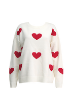 Jersey oversize de punto con corazones - Barissa